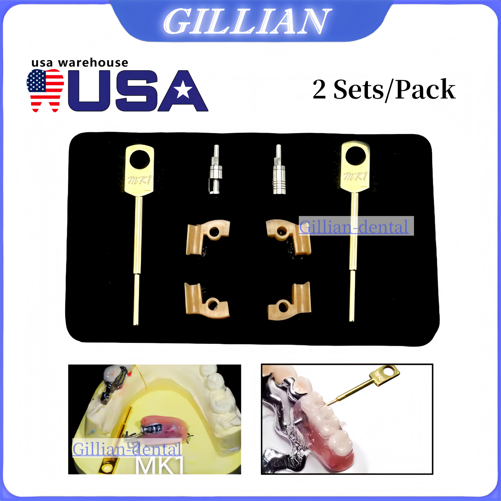 Dental MK1 Precision Metal Attachments Lab Technician Instrument Accessories USA