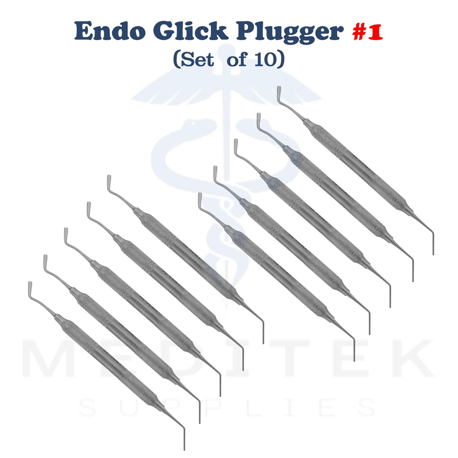 Dental Endo Glick #1 Endodontic Instrument Root Canal Plugger Pack of 2,3,5,10